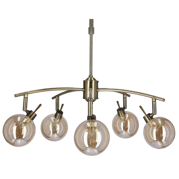 Wisząca lampa Lentini 35-16331 Candellux kule balls patyna bursztynowe