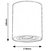 Minimalistyczny downlight natynkowy Kobald 2047 czarny spot nad blat