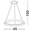 Lampa wisząca nad łóżko BATALLAS LE44787 LED 38W 3000K ring brązowy