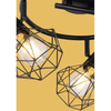 Druciana LAMPA sufitowa PRISKA 54017-3 Globo metalowa OPRAWA plafon industrialne reflektorki spirala czarna