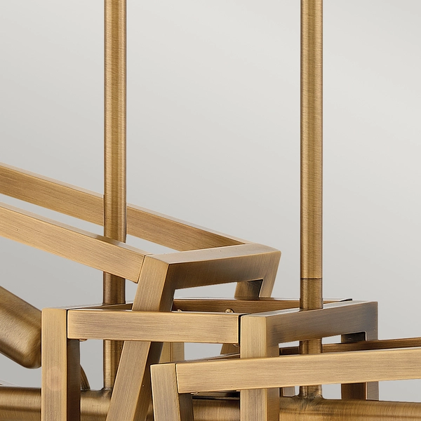 Podłużna lampa wisząca QN-ENSEMBLE6-BB metalowa brązowa