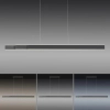 Lampa wisząca  nowoczesna PURE-LUME antracyt LED 76W 2700-5000K podłużna listwa do salonu 2738-13