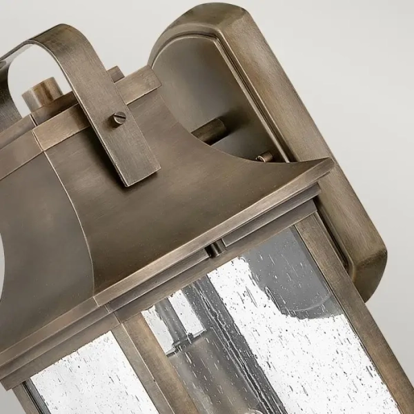 Naścienna lampa zewnętrzna Grant QN-GRANT-M-BU szklany IP44 brąz