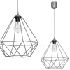 LAMPA wisząca BASKET 7216 Milagro metalowa OPRAWA druciana ZWIS klatka loft szara