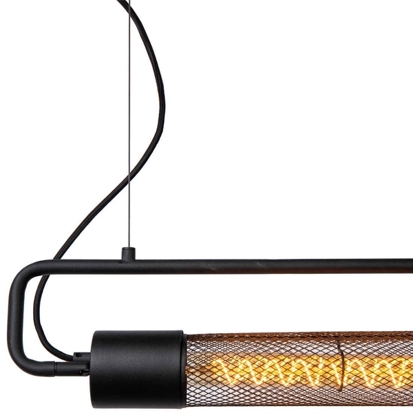 LAMPA wisząca CALIXT 05433/02/30 Lucide metalowa OPRAWA industrialny zwis czarny