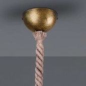 Marynistyczna LAMPA wisząca ROPE 310100104 Trio metalowa OPRAWA zwis lina patyna beżowa