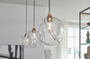 Wisząca lampa kula QN-SKYE-1P ball kulista szklana mosiądz