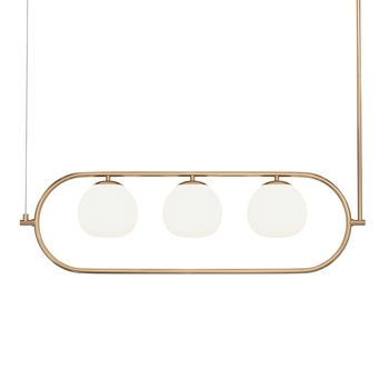 Lampa wisząca potrójna Erich MOD221PL-03BS balls mosiądz
