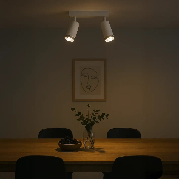 Salonowa lampa sufitowa Mica Spot ML2097 tubka cylinder biały
