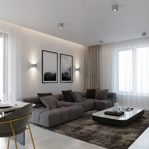 Kwadratowa LAMPA ścienna SL.0487 kostka OPRAWA kinkiet cube beton