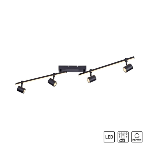 Nowoczesna lampa sufitowa Barik ruchome tuby czarne