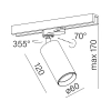Szynowa lampa 3-fazowa ON/OFF PET next biała ON/OFF LED 8,5W 3000K regulowana 16362-M930-WW-00-13