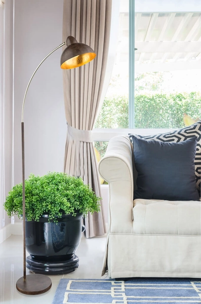 Podłogowa lampa loftowa ANITA 24703SR Globo do sypialni metal rdzawa