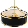 LAMPA okrągła Stanza Gold Nero S Orlicki Design wisząca OPRAWA abażurowa w stylu klasycznym czarna złota