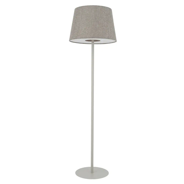 Nowoczesna podłogowa lampa TUTOIA 11683 tkanina beżowa
