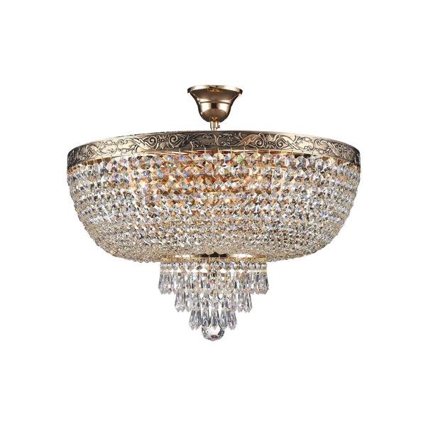 Glamour LAMPA plafon PALACE DIA890-CL-06-G Maytoni sufitowa OPRAWA kryształowa plafoniera pałacowa mosiądz