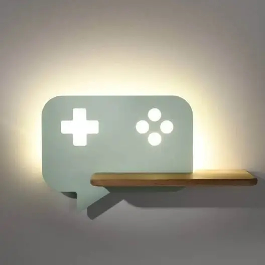 Drewniana lampa ścienna CONSOLE 21-75680 LED 5W 4000K półka miętowa