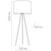 Lampa podłogowa na trójnogu Juta 5569 TK Lighting jutowa brązowa czarna