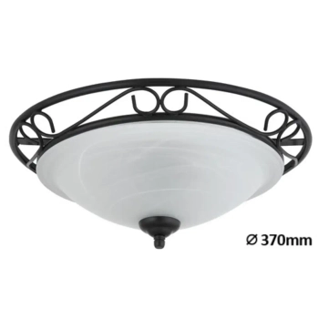 Salonowa lampa sufitowa Athen 3722 szklana czarny biały