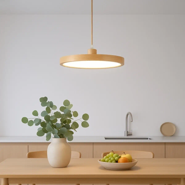 Lampa wisząca do jadalni Woody LWWOOD LED 18W 3000K drewniana