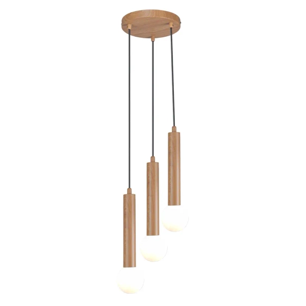 Podłużna lampa wisząca Filano PND-33574-3-WD tuby metalowe brązowe