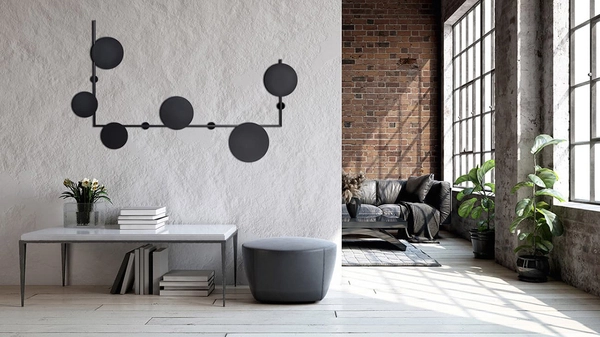 Designerska lampa naścienna Rega K-4637 Kaja czarny kinkiet nad lustro