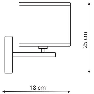Abażurowa LAMPA ścienna CECINA LP-114/1W BK loftowa OPRAWA kinkiet czarny OUTLET