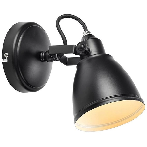 Industrialna LAMPA ścienna FJÄLLBACKA 108082 Markslojd regulowana OPRAWA metalowy kinkiet do łazienki IP44 czarny