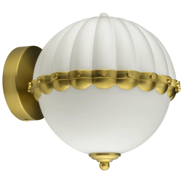 Kinkiet Pralines W01237WH Cosmolight kula do sypialni mosiądz