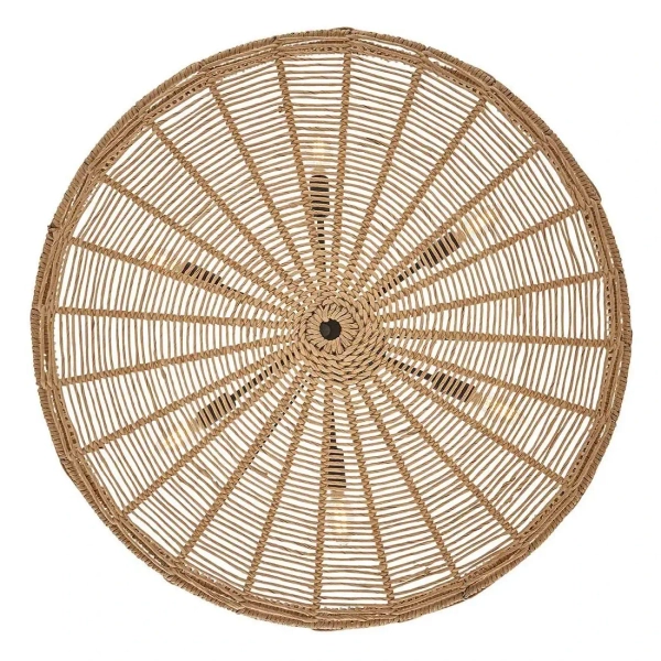 Wisząca lampa nad wyspę Ophelia QN-OPHELIA-6P-BK-CAM rattan brązowy