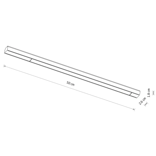 Lampa liniowa jednoobwodowa 11334 LED 18W 4000K czarny