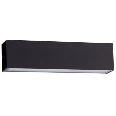 Prostokątny ścienny kinkiet RAVEZCO LE75197 LED 22W 3000K IP65 czarna