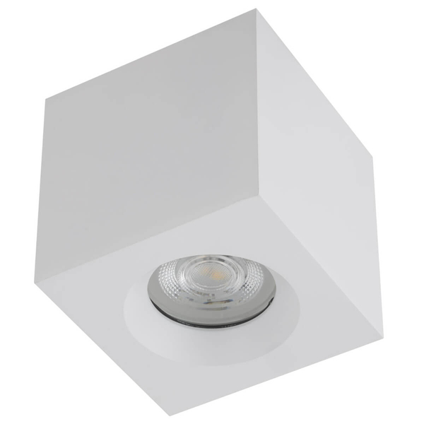 Nasufitowa punktowa lampa Parana 10719 IP44 do sypialni kwadratowa biała