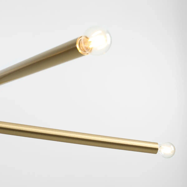 Modernistyczna lampa wisząca TUBO 1072L40 do salonu mosiądz