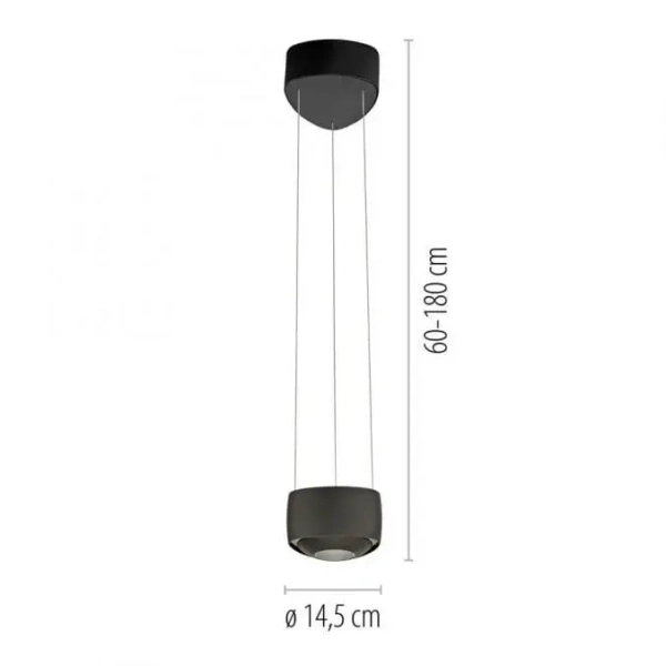 Lampa wisząca sterowana pilotem Q-STRETTO czarna 2657-18 2xLED 20W 2200-5000K góra-dół