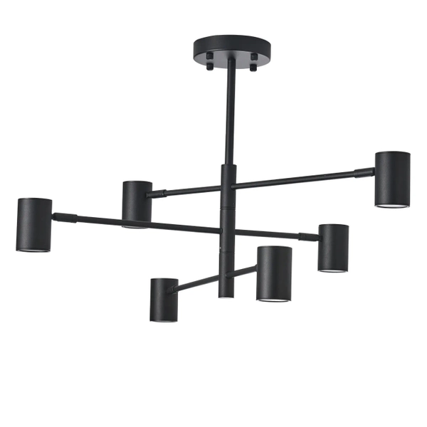 Metalowa lampa sufitowa Noe PLC0102-BK Yaskr do salonu tuby czarna