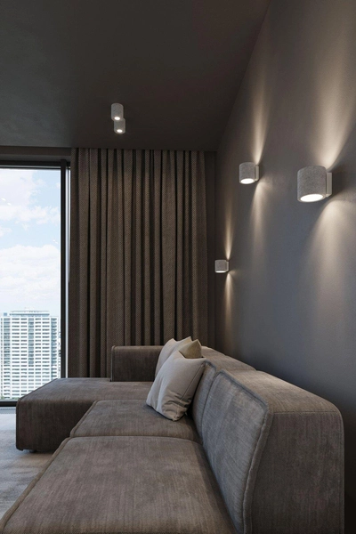 LAMPA sufitowa SL.0488 okrągła OPRAWA natynkowa tuba downlight beton