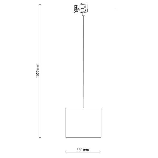 Wisząca lampa szynowa 3-fazowa Tracer 10695 z abażurem biały