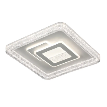 Kwadratowy kryształowy plafon Tempio PLF-54182S-WH LED 55W 3000-6500K biały
