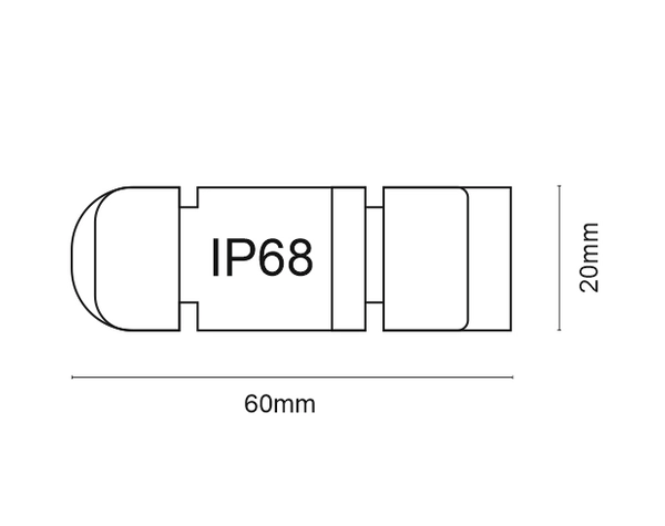 Hermetyczne złącze kablowe 9950 Shilo do ogrodu IP68 czarne