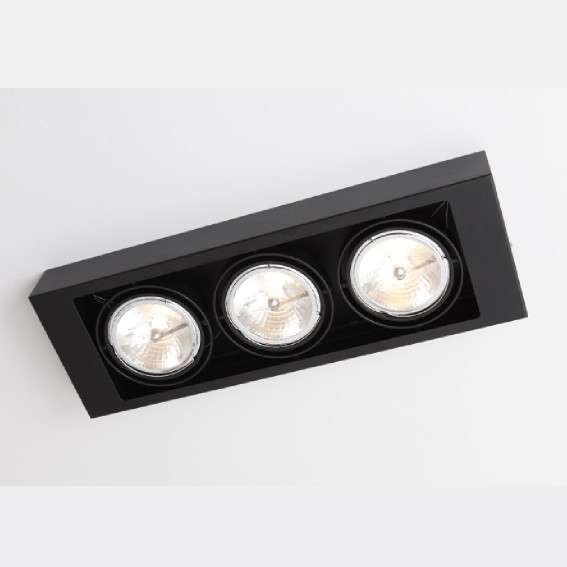 LAMPA sufitowa KOGA 1154 Shilo ścienna OPRAWA prostokątna KINKIET reflektorki czarne
