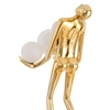 Dekoracyjna lampa podłogowa WOMAN F9312 gold designerska kula złoty biały