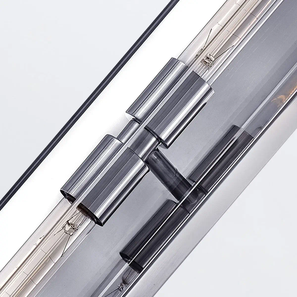 Podłużny kinkiet do łazienki Henri QN-HENRI-WB2-PC szklany IP44 chrom