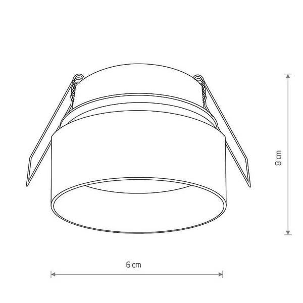 Okragła lampa sufitowa SHINE 11348 podtynkowa czarny