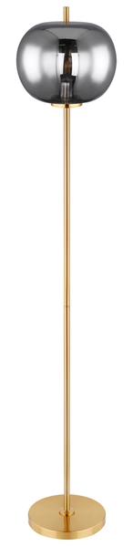 Modernistyczna lampa podłogowa BLACKY I 15345SMM Globo metal szkło mosiądz