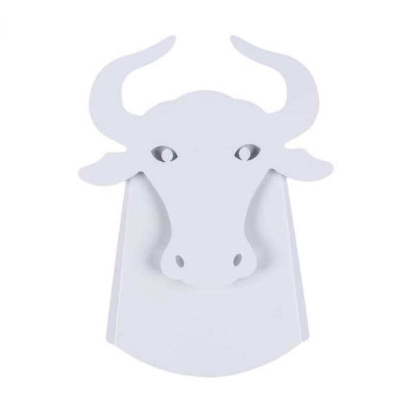 Ścienna lampa ORIGAMI BULL-W metalowa byk LED 6W 3000K biały