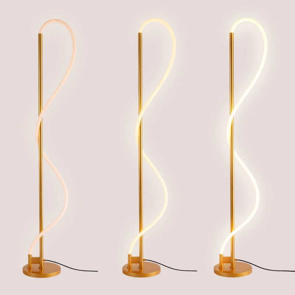Podłogowa lampa Spirali ABR-EOS-G-30W Abruzzo LED 30W 3000K wąż złoty