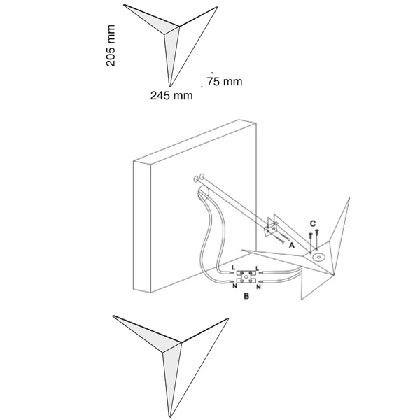 LAMPA ścienna TRAME C808WL-L3B Maytoni metalowa OPRAWA kinkiet LED 3W 3000K czarny