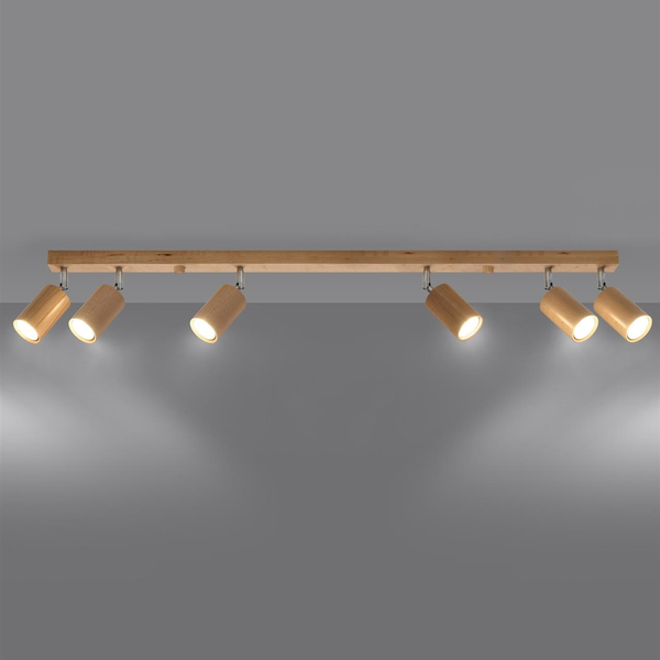 Regulowana lampa natynkowa SL.1043 ekologiczna drewniana