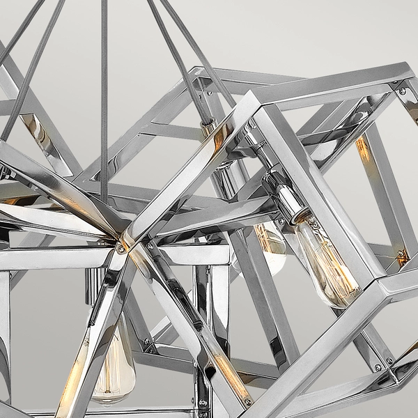 Lampa zwisowa QN-ENSEMBLE5P-PN kostka nowoczesna nikiel